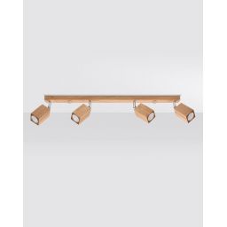 Sollux Lighting Keke lampa podsufitowa 4x40W dąb SL.1038