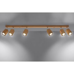 Sollux Lighting Keke lampa podsufitowa 6x40W dąb SL.1039