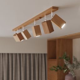 Sollux Lighting Keke lampa podsufitowa 6x40W dąb SL.1039