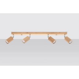 Sollux Lighting Berg lampa podsufitowa 4x40W drewno naturalne SL.1042