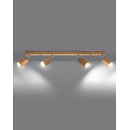 Sollux Lighting Berg lampa podsufitowa 4x40W drewno naturalne SL.1042