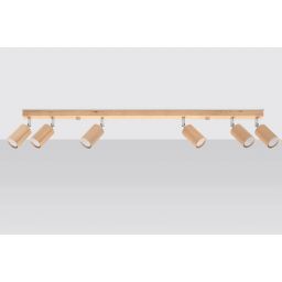 Sollux Lighting Berg lampa podsufitowa 6x40W drewno naturalne SL.1043