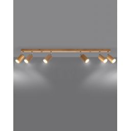 Sollux Lighting Berg lampa podsufitowa 6x40W drewno naturalne SL.1043