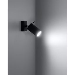 Sollux Lighting Ring kinkiet 1x40W czarny SL.1049