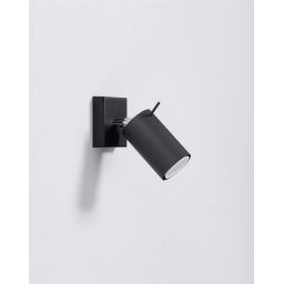 Sollux Lighting Ring kinkiet 1x40W czarny SL.1049