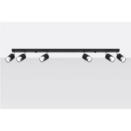 Sollux Lighting Nero 6 lampa podsufitowa 6x40W czarna/chrom SL.1068