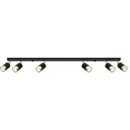 Sollux Lighting Nero 6 lampa podsufitowa 6x40W czarna/złota SL.1073