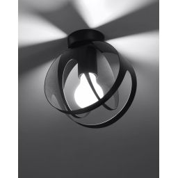 Sollux Lighting Tulos lampa podsufitowa 1x60W czarna SL.1086