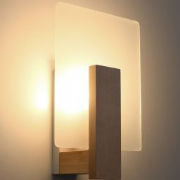 Sollux Lighting Lappo kinkiet 1x40W biały/drewno SL.1094