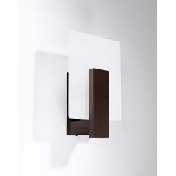 Sollux Lighting Lappo kinkiet 1x40W biały/wenge SL.1096