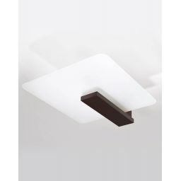 Sollux Lighting Lappo lampa podsufitowa 2x60W biały/wenge SL.1097