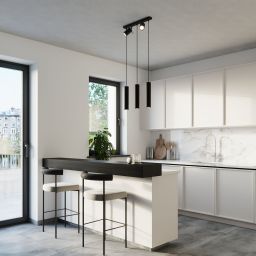 Sollux Lighting Ring lampa wisząca 5x40W czarna SL.1099