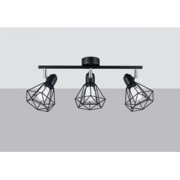 Sollux Lighting Artemis lampa podsufitowa 3x40W czarna SL.1107
