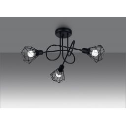 Sollux Lighting Artemis lampa podsufitowa 3x40W czarna SL.1109