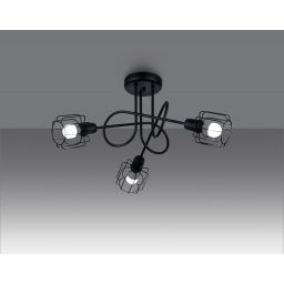 Sollux Lighting Beluci lampa podsufitowa 3x40W czarna SL.1118