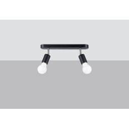 Sollux Lighting Fornes lampa podsufitowa 2x60W czarna SL.1121
