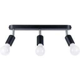 Sollux Lighting Fornes lampa podsufitowa 3x60W czarna SL.1122