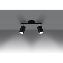 Sollux Lighting Lemmi lampa podsufitowa 2x40W czarna SL.1127