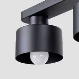 Sollux Lighting Savara lampa podsufitowa 2x60W czarna SL.1130