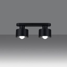 Sollux Lighting Savara lampa podsufitowa 2x60W czarna SL.1130