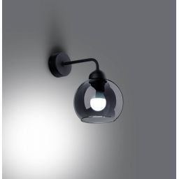 Sollux Lighting Alino kinkiet 1x60W czarny SL.1139