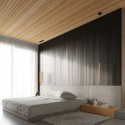 Sollux Lighting Pastelo lampa wisząca 5x8 W czarna-drewno SL.1270