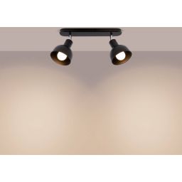 Sollux Lighting Elba lampa podsufitowa 2x15 W czarna SL.1317