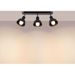 Sollux Lighting Elba lampa podsufitowa 3x15 W czarna SL.1318