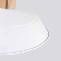 Sollux Lighting Fano lampa wisząca 1x15 W biała-drewno SL.1321