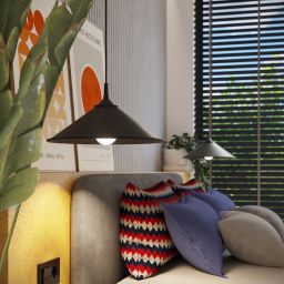 Sollux Lighting Zuma lampa wisząca 1x15 W czarna SL.1326