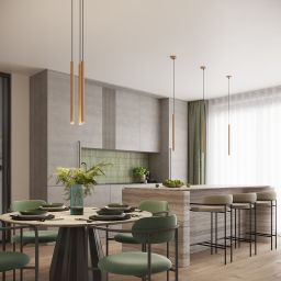 Sollux Lighting Arche lampa wisząca 3x8 W złota SL.1342