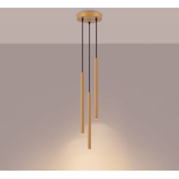 Sollux Lighting Arche lampa wisząca 3x8 W złota SL.1342