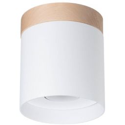 Sollux Lighting Rif lampa podsufitowa 1x10 W biała-drewno SL.1348