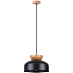 Sollux Lighting Marion lampa wisząca 1x15 W czarna-drewno SL.1351