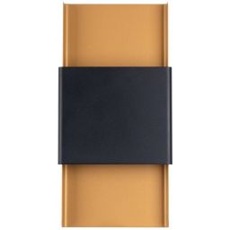 Sollux Lighting Durlin kinkiet 2x8 W czarny-złoty SL.1354