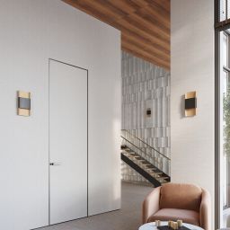 Sollux Lighting Durlin kinkiet 2x8 W czarny-złoty SL.1354