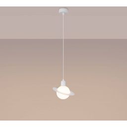 Sollux Lighting Hyperion lampa wisząca 1x8 W biała SL.1356