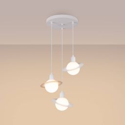 Sollux Lighting Hyperion lampa wisząca 3x8 W biała SL.1357