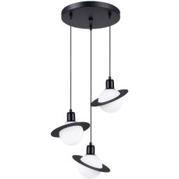 Sollux Lighting Hyperion lampa wisząca 3x8 W biała-czarna SL.1359