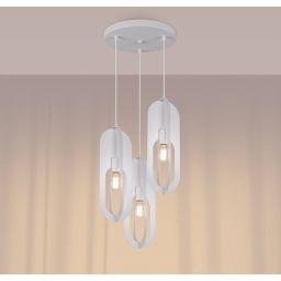 Sollux Lighting Nicus lampa wisząca 3x15 W biała SL.1361