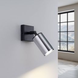 Sollux Lighting Winx kinkiet 1x10 W czarny-chrom SL.1366