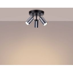 Sollux Lighting Winx lampa podsufitowa 3x10 W czarna-chrom SL.1369