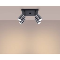 Sollux Lighting Winx lampa podsufitowa 4x10 W czarna-chrom SL.1370