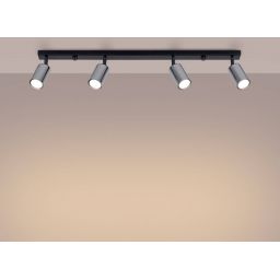 Sollux Lighting Winx lampa podsufitowa 4x10 W czarna-chrom SL.1371