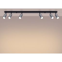 Sollux Lighting Winx lampa podsufitowa 6x10 W czarna-chrom SL.1372