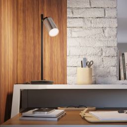 Sollux Lighting Winx lampa biurkowa 1x10 W czarna-chrom SL.1373