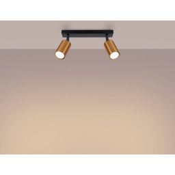 Sollux Lighting Winx lampa podsufitowa 2x10 W czarna-miedź SL.1375