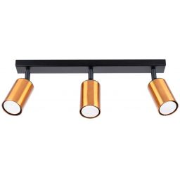 Sollux Lighting Winx lampa podsufitowa 3x10 W czarna-miedź SL.1376