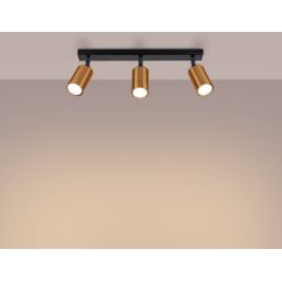 Sollux Lighting Winx lampa podsufitowa 3x10 W czarna-miedź SL.1376