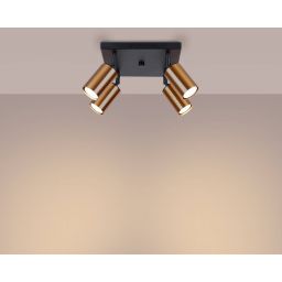Sollux Lighting Winx lampa podsufitowa 4x10 W czarna-miedź SL.1378